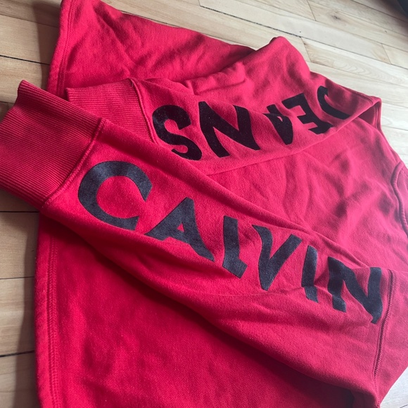 Clavin Klein Jeans Cherry Red Sweatshirt - Picture 3 of 4
